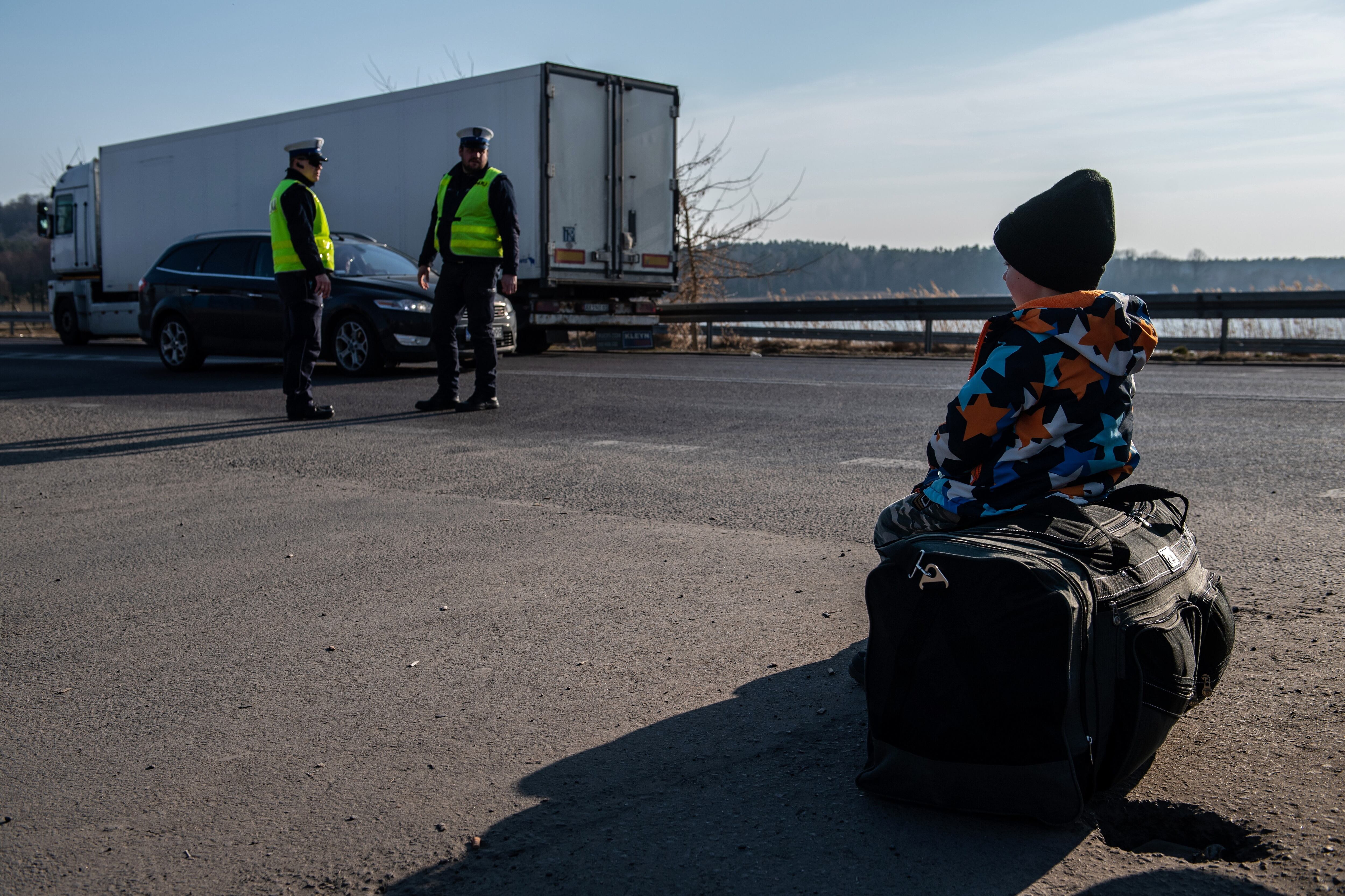 Un niño refugiado ucraniano en Polonia. EFE/EPA/Wojtek Jargilo POLAND OUT