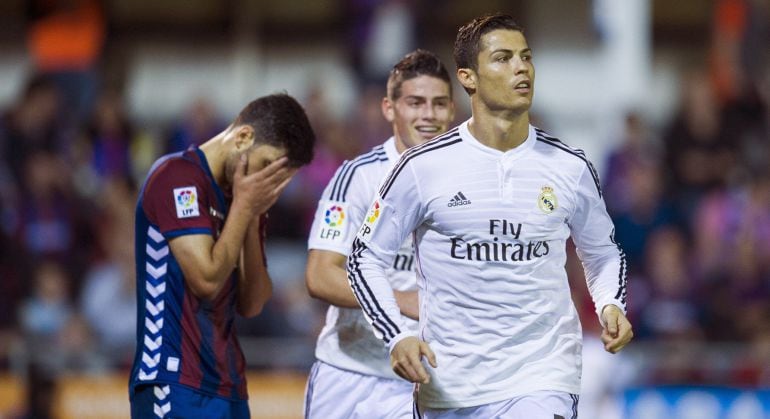 Cristiano Ronaldo celebra el segundo gol del Real Madrid 