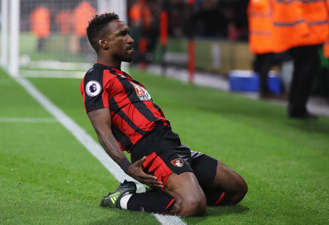 Jermain Defoe celebra un gol con el Bournemouth.