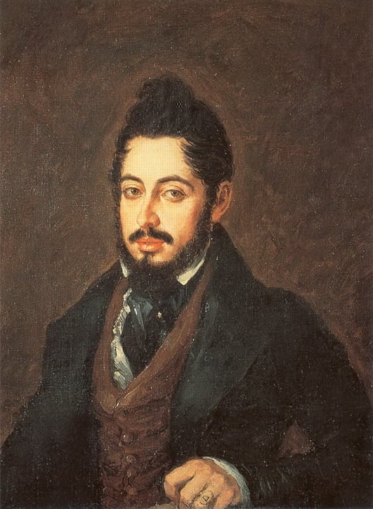 Mariano José de Larra (hacia 1835),pintado por José Gutiérrez de la Vega
(Museo del Romanticismo, Madrid).