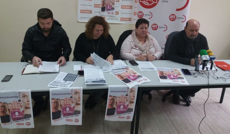 Responsables de UGT y CCOO en Martos