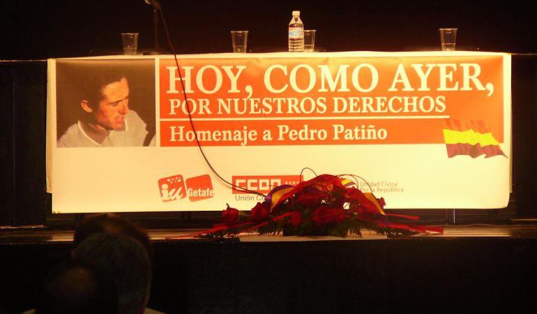 Hace cinco años IU, CCOO y el PCE homenajearon con un acto la memoria de Pedro Patiño