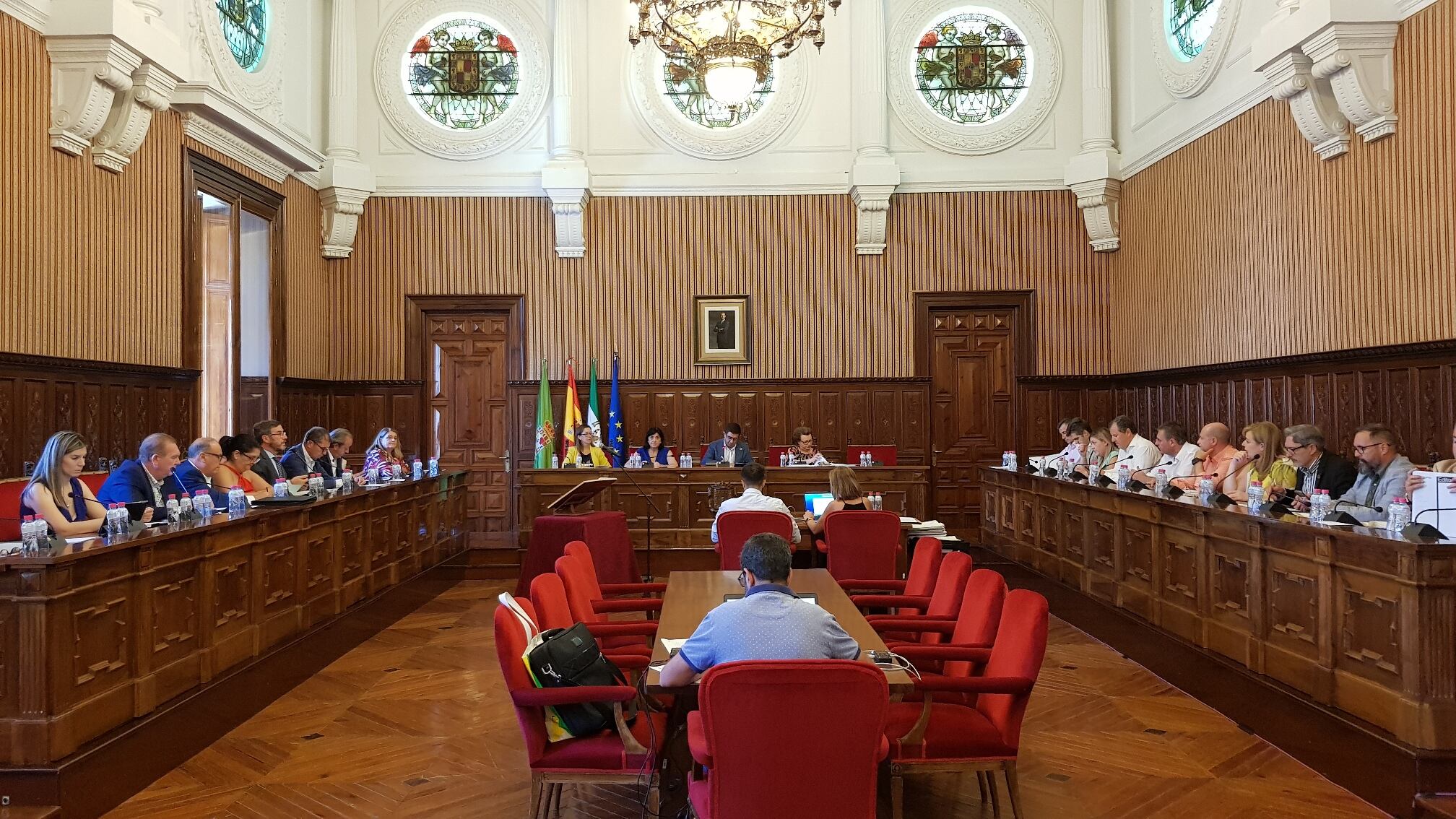 Pleno de la Diputación de Jaén en este jueves, 28 de julio.