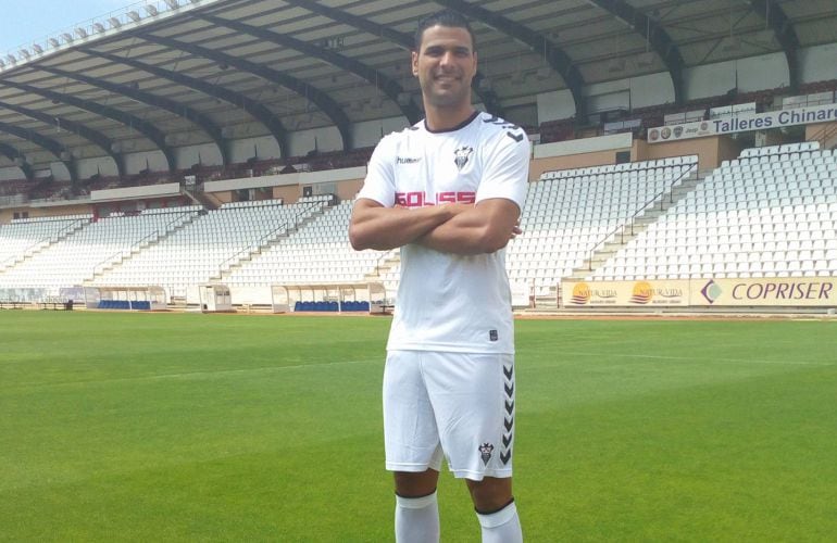 Aridane Santana en su presentación con el albacete Balompié