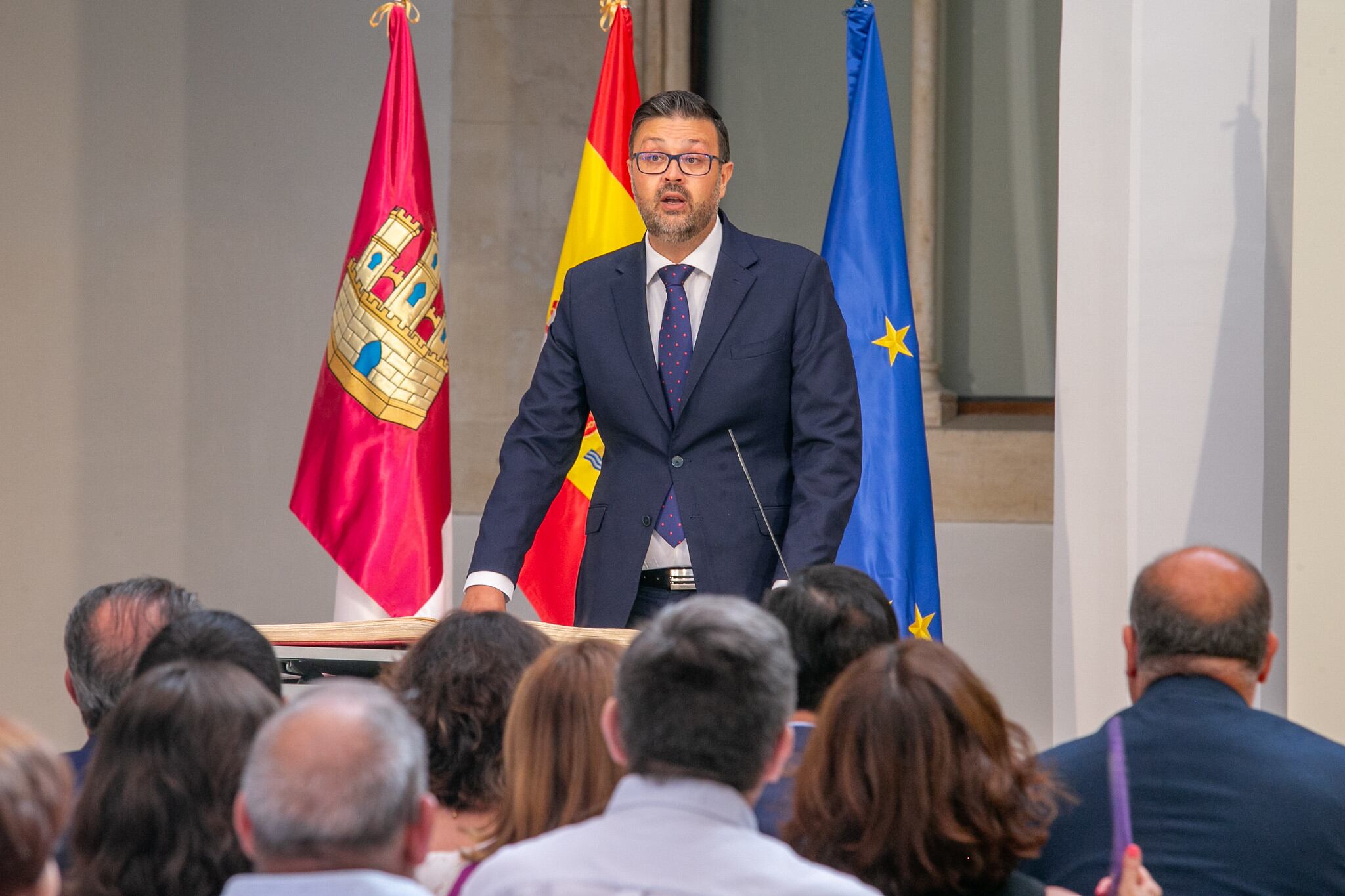 Amador Pastor en la toma de posesión del nuevo Gobierno de Castilla-La Mancha