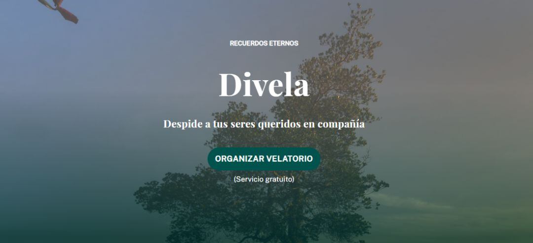 Imagen de portada de la web para organizar velatorios online Divela.net