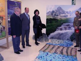 El presidente de la CHD, José Valín, el alcalde de Valladolid, Javier León, y la concejala de Cultura, Comercio y Turismo, Mercedes Cantalapiedra