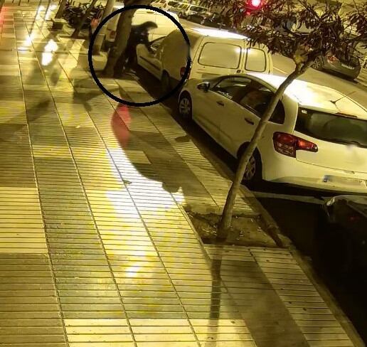 Imagen del detenido durante uno de los robos