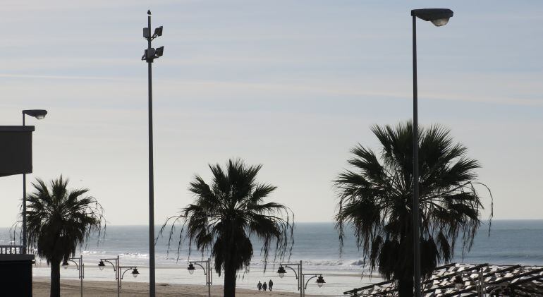 Farolas ubicadas en el Paseo Marítimo de Cádiz