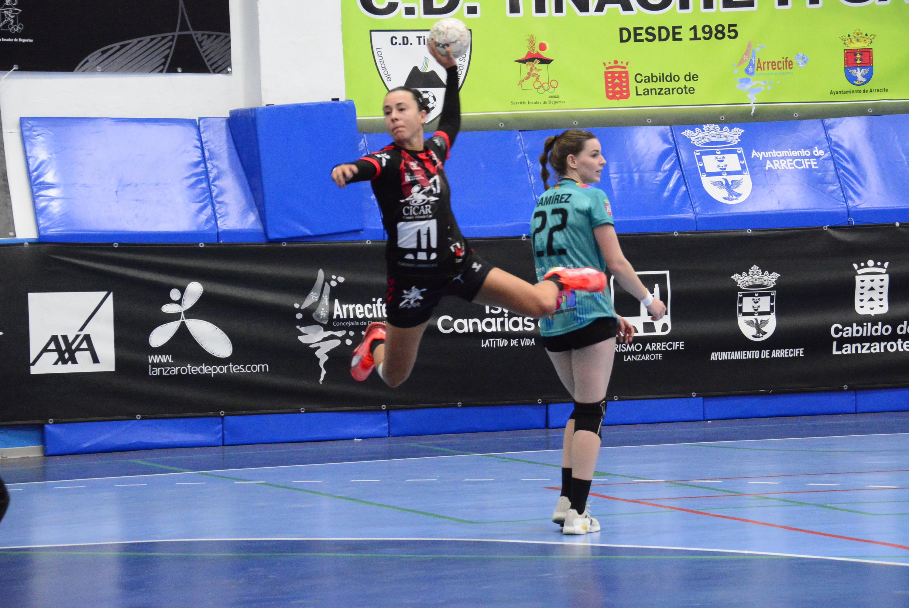 Gema Trujillo durante un partido del CICAR Lanzarote Ciudad de Arrecife.