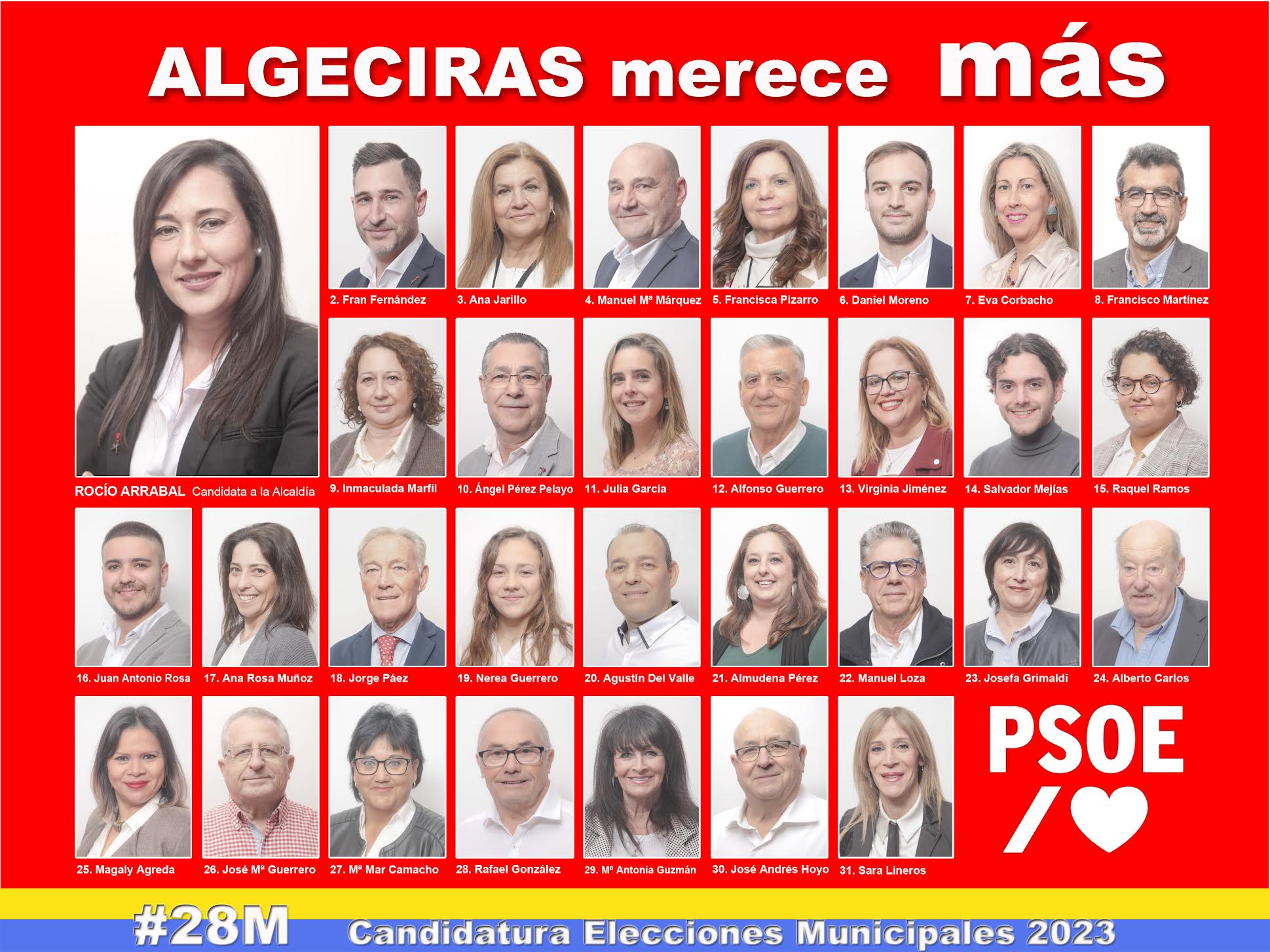 Lista del PSOE de Algeciras para las elecciones
