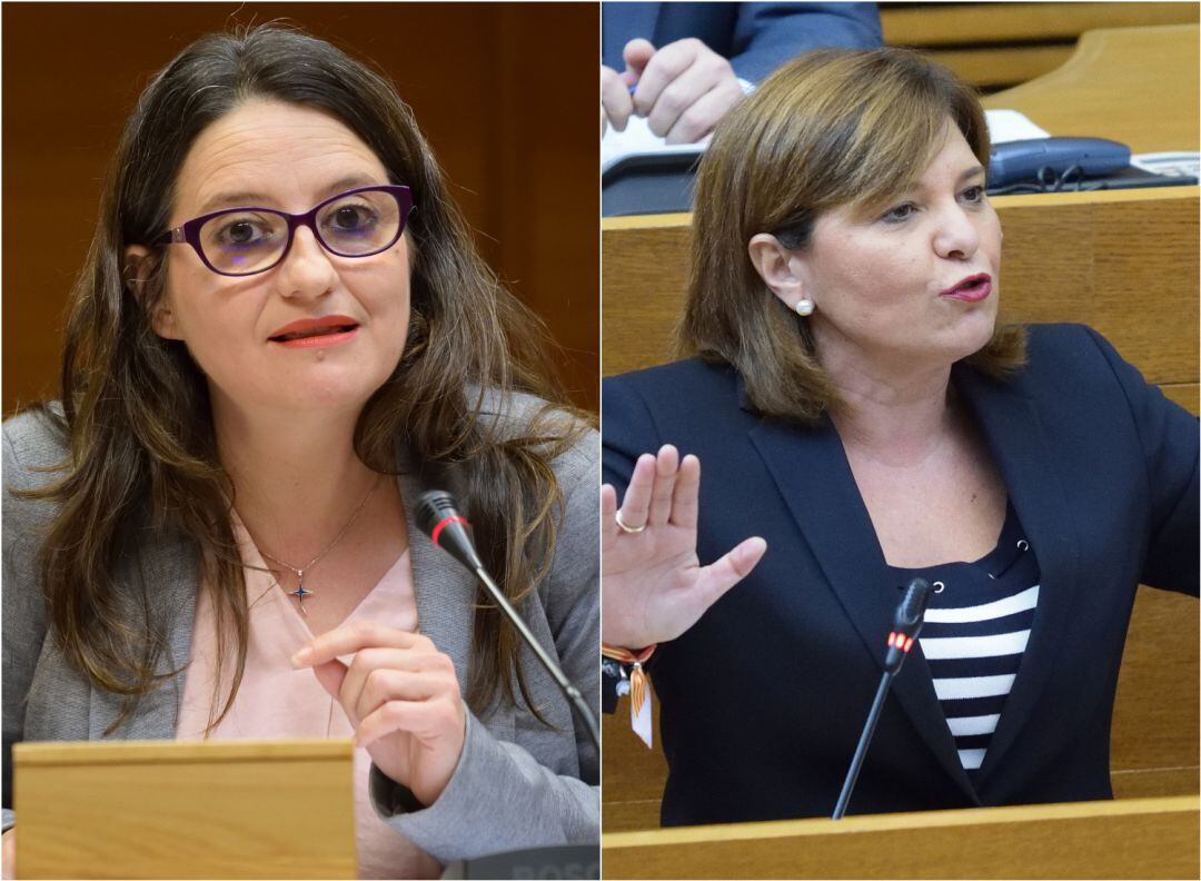 Mónica Oltra (izq.) e Isabel Bonig (dcha.)