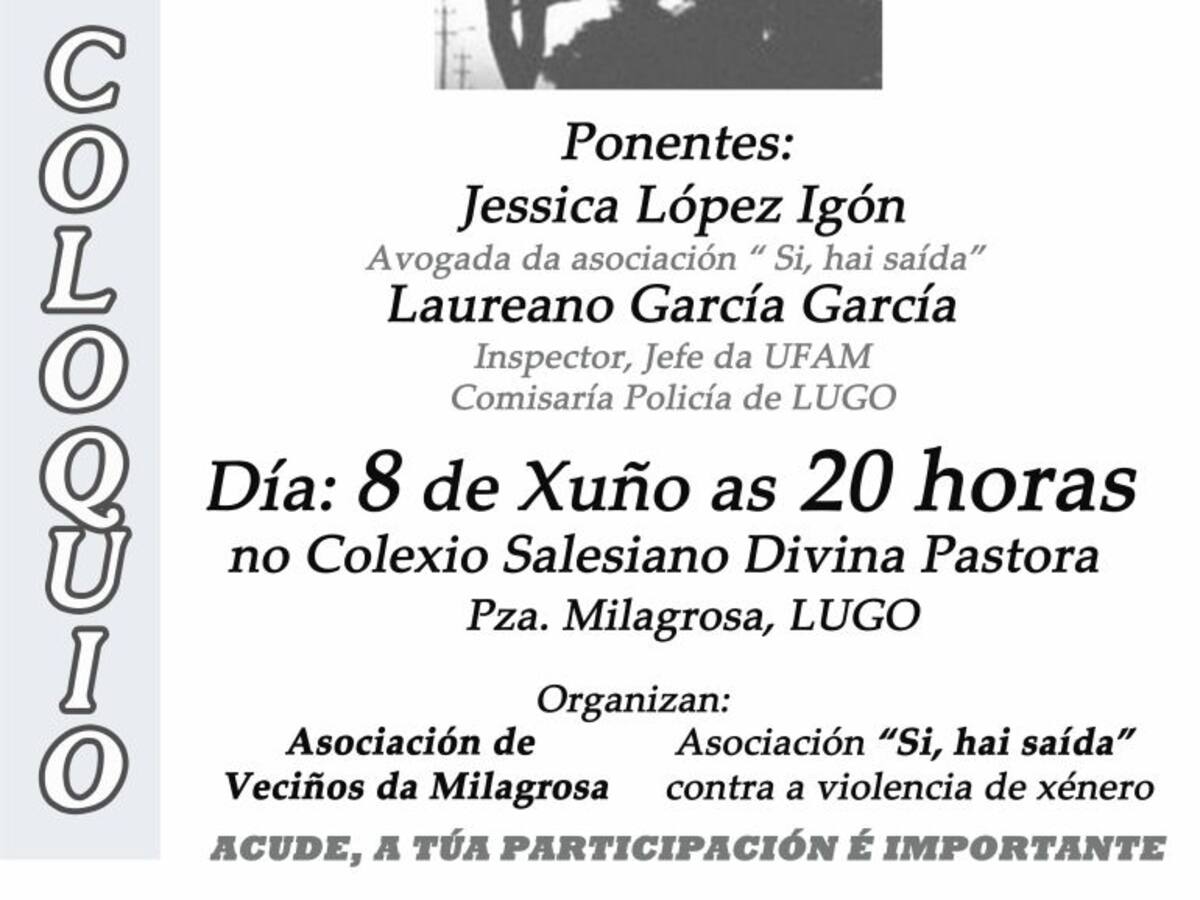Coloquio sobre violencia de género en A Milagrosa