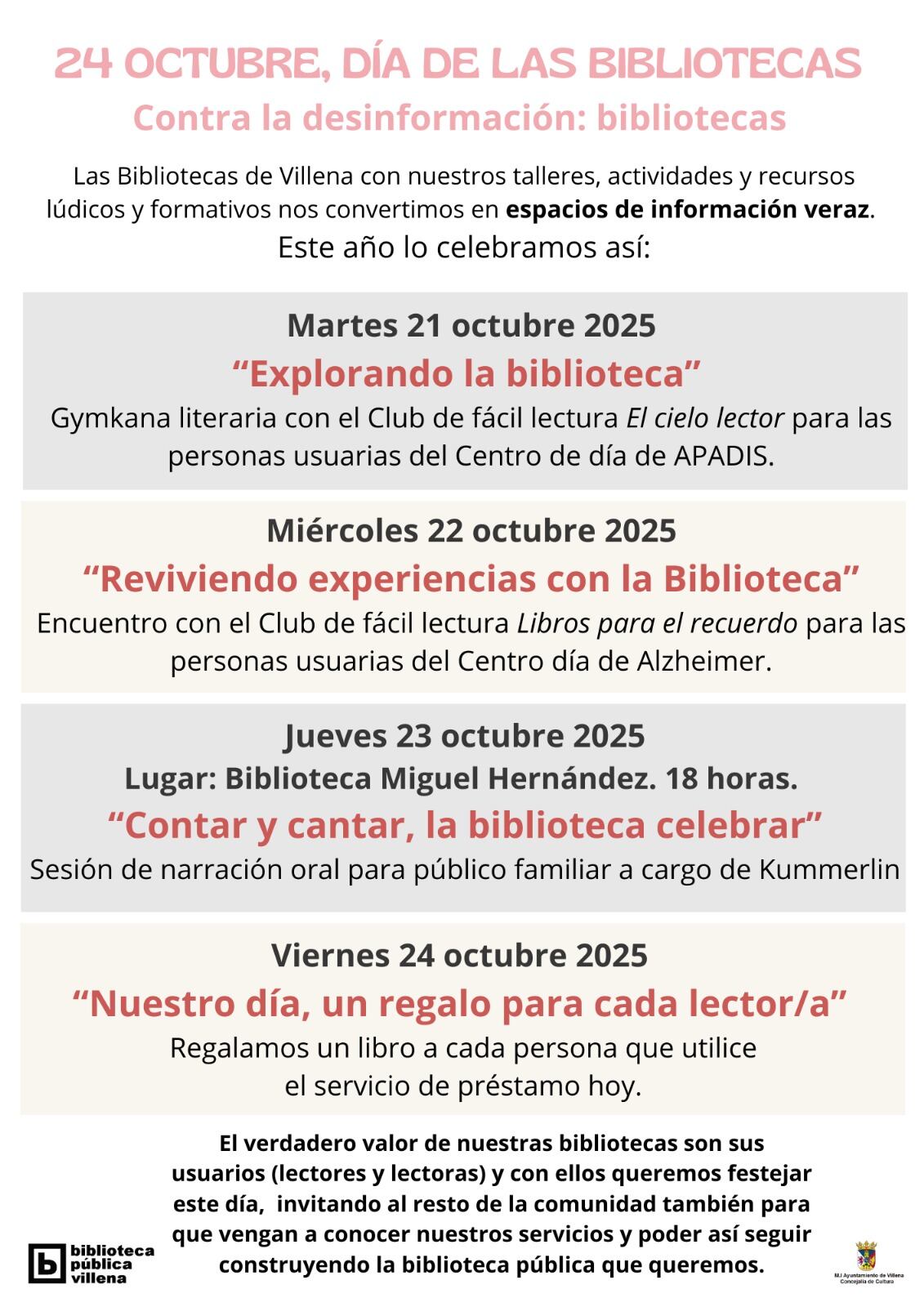 Actividades día de las bibliotecas