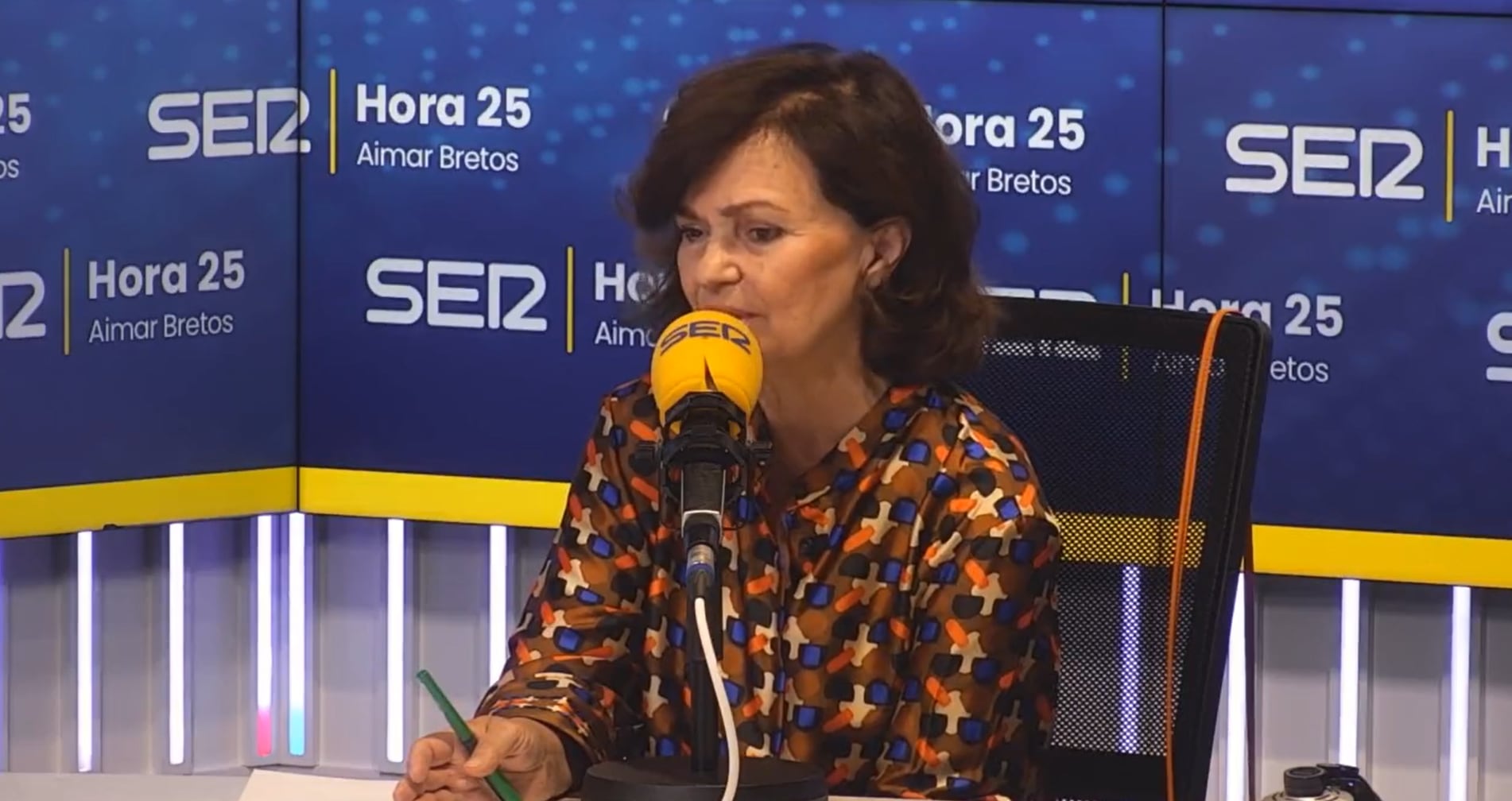 La exvicepresidenta del Gobierno, Carmen Calvo, en el &#039;Ágora de Hora 25&#039;