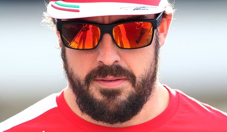 Primer plano de Fernando Alonso