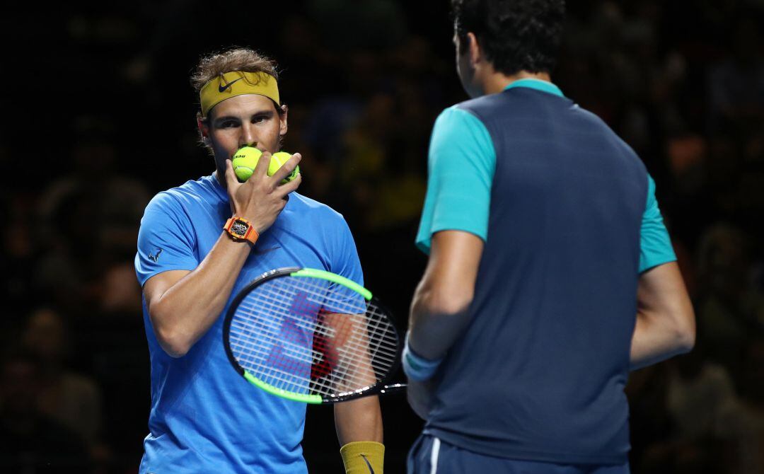 Rafa Nadal, en el torneo de exhibición Fast4Showdown de Sídney.