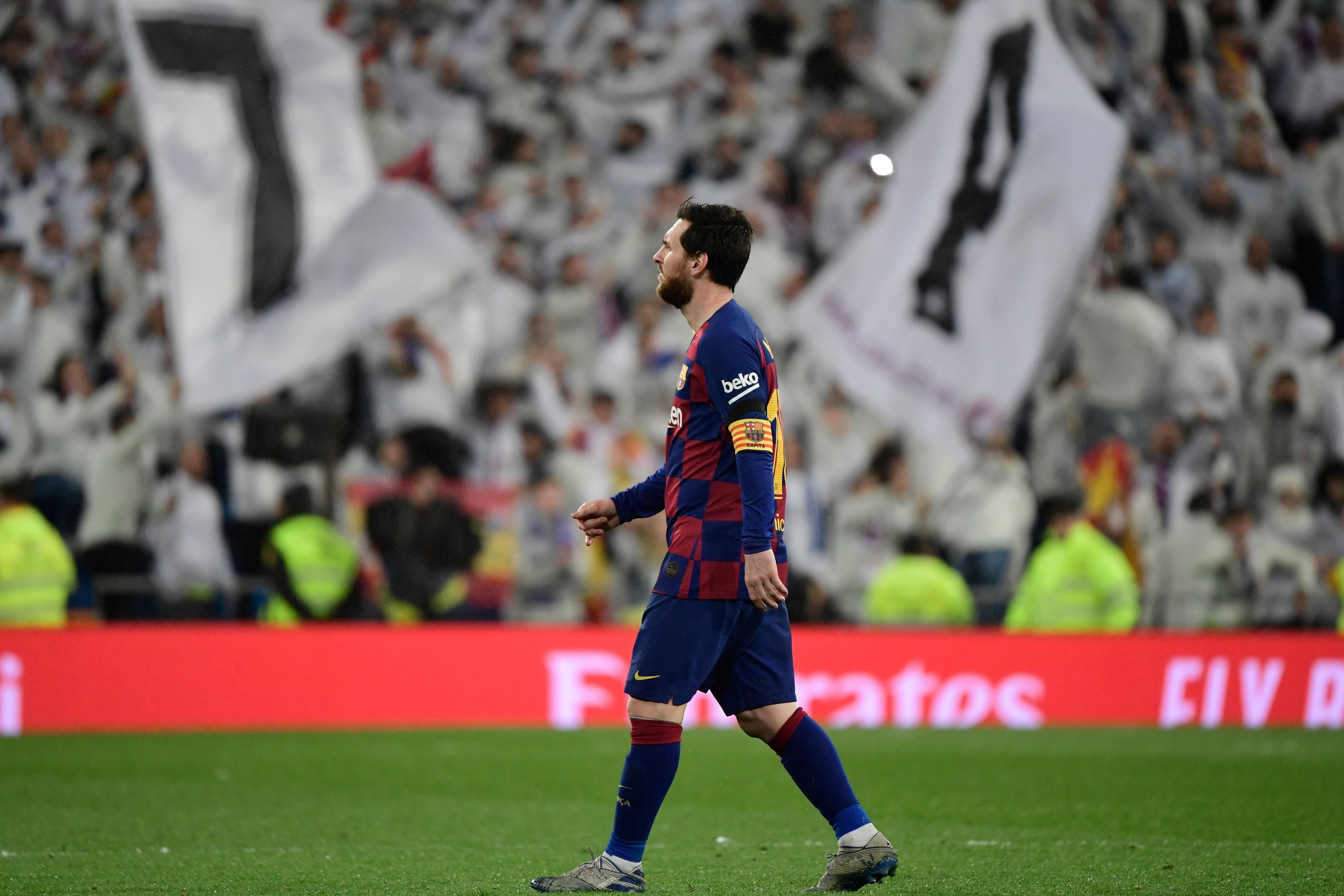 Leo Messi en el Santiago Bernabéu