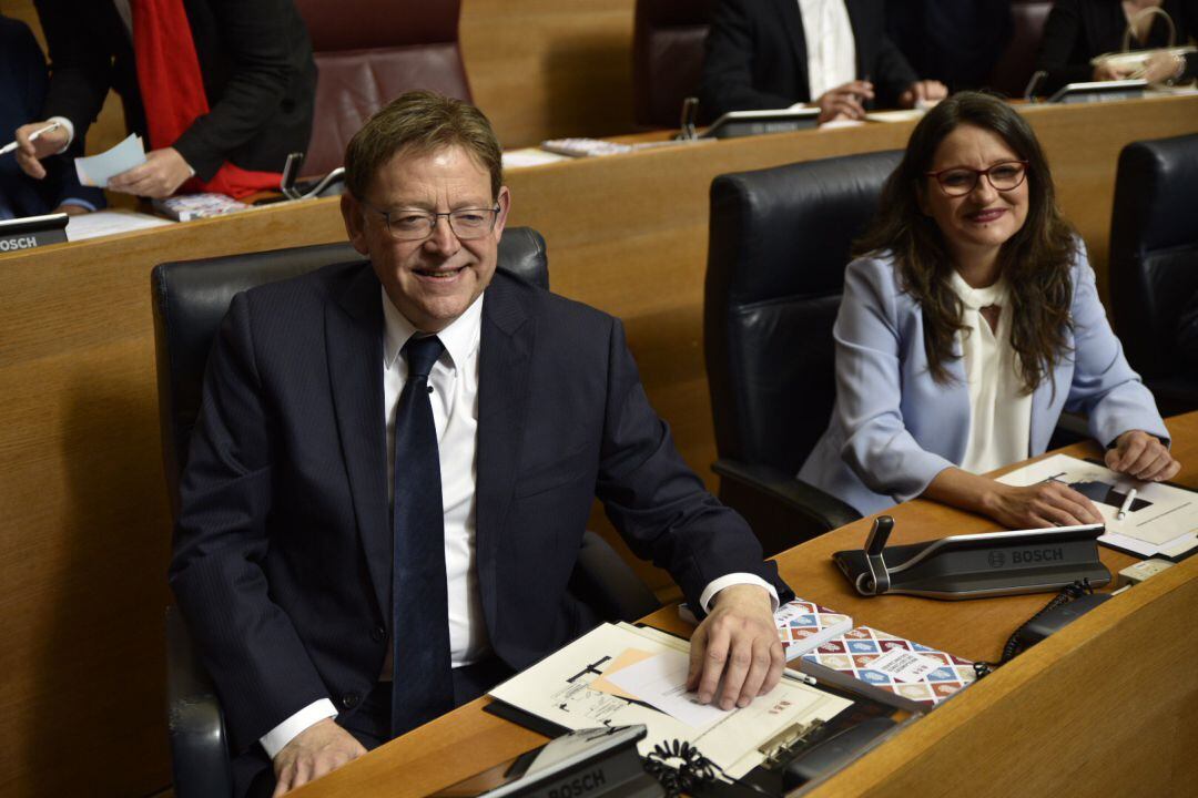 El presidente y vicepresidenta de la Generalitat valenciana, Ximo Puig y Mónica Oltra (archivo)