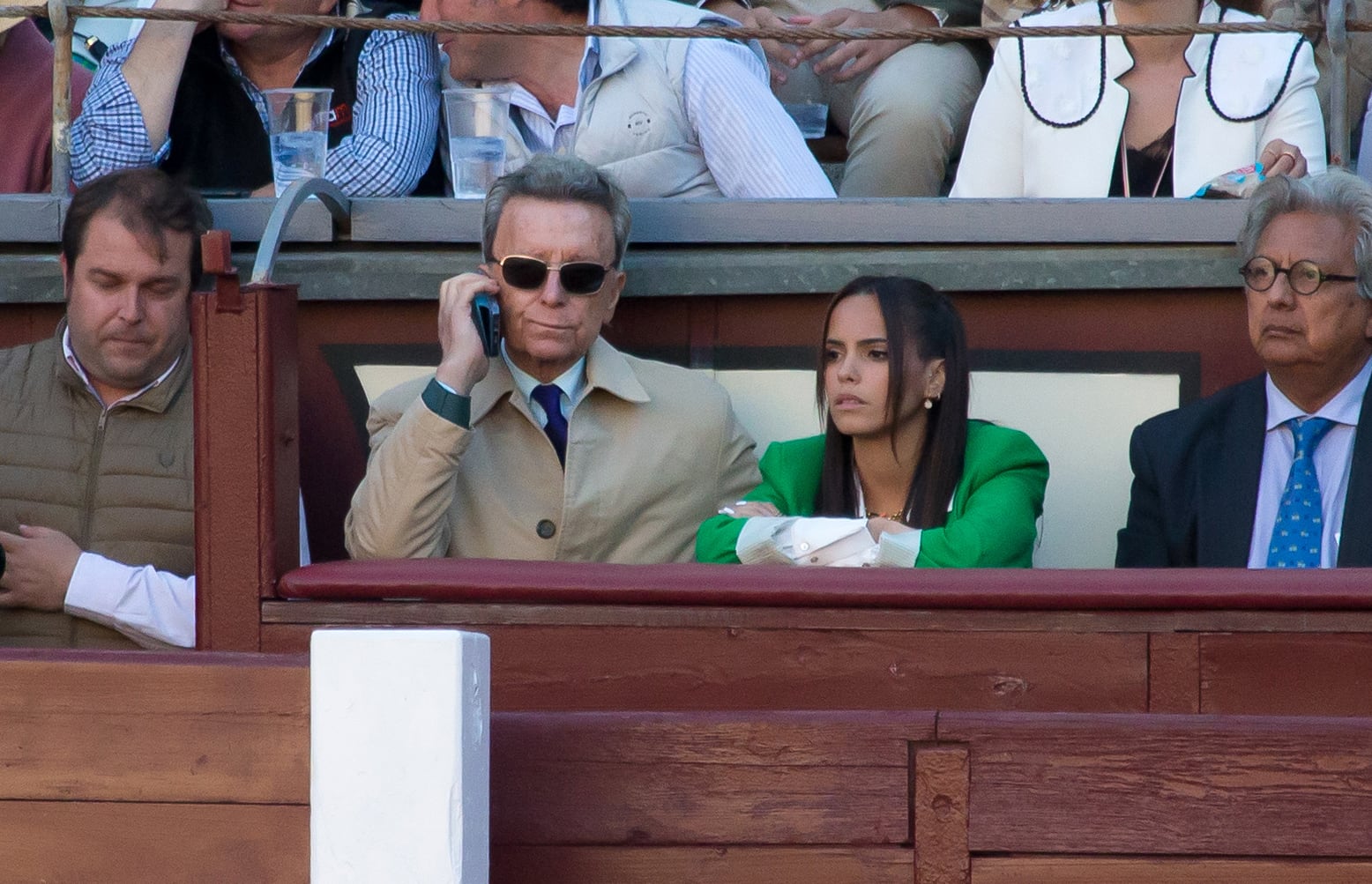 José Ortega Cano, con su hija, Gloria Camila, en una corrida de toros en Las Ventas.