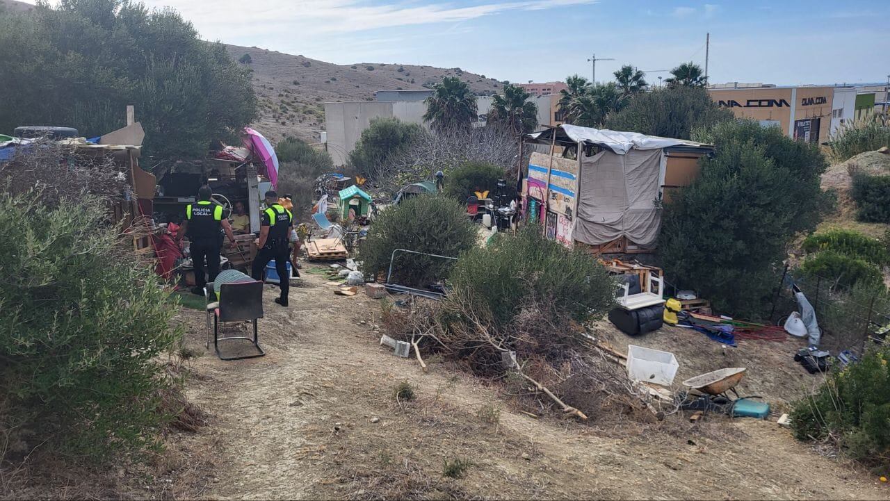 Un momento de la actuación en la zona