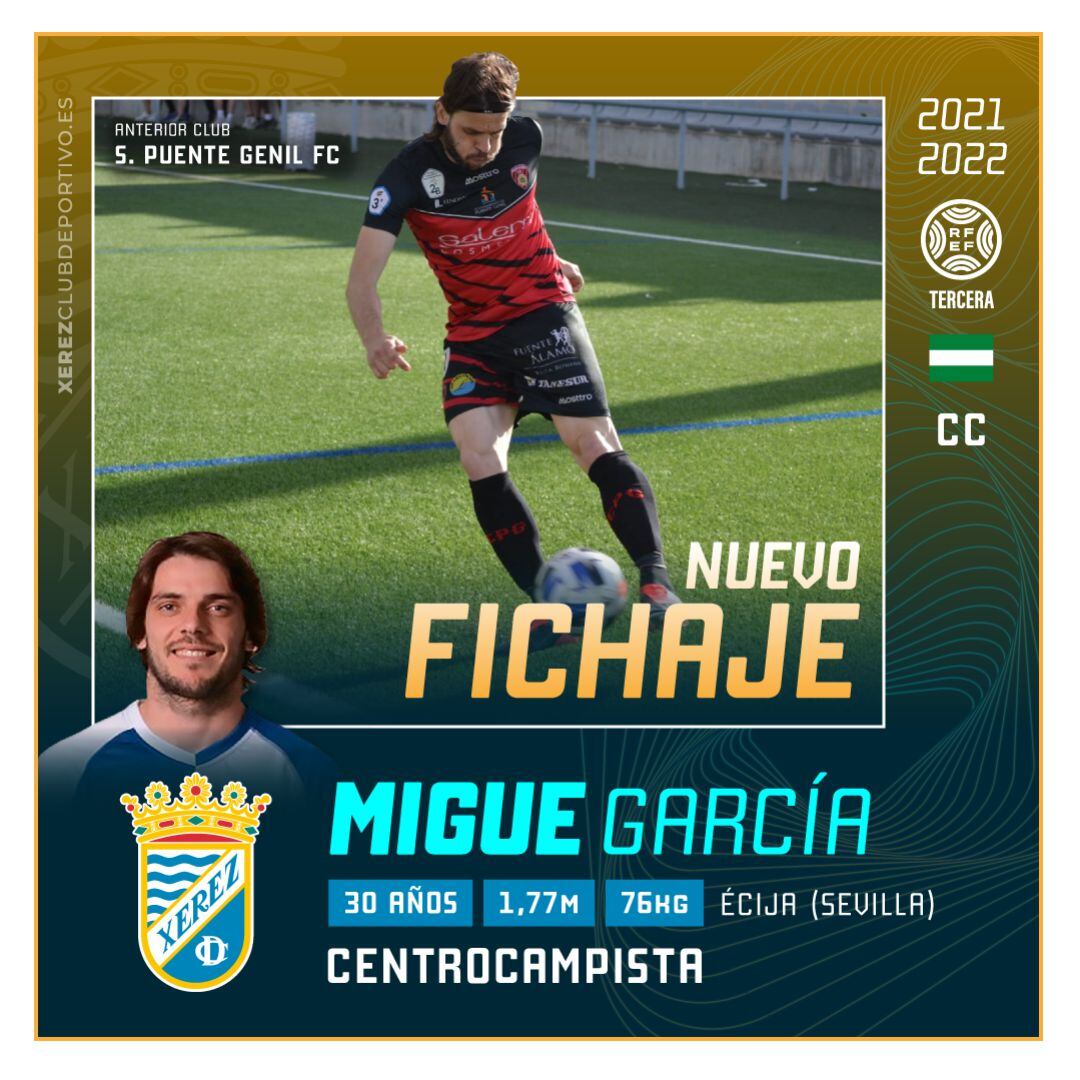 El Xerez CD ha anunciado el fichaje de Migue García