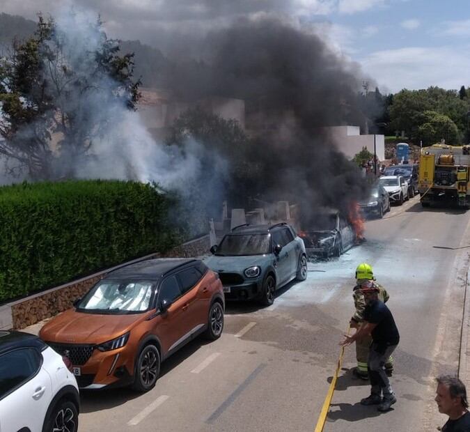 Els bombers de l'IBANAT hana ctuat per sufocar el foc.