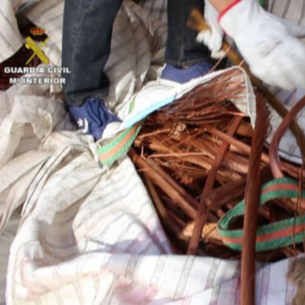 La Guardia Civil recupera 45 toneladas de cobre robado en Madrid