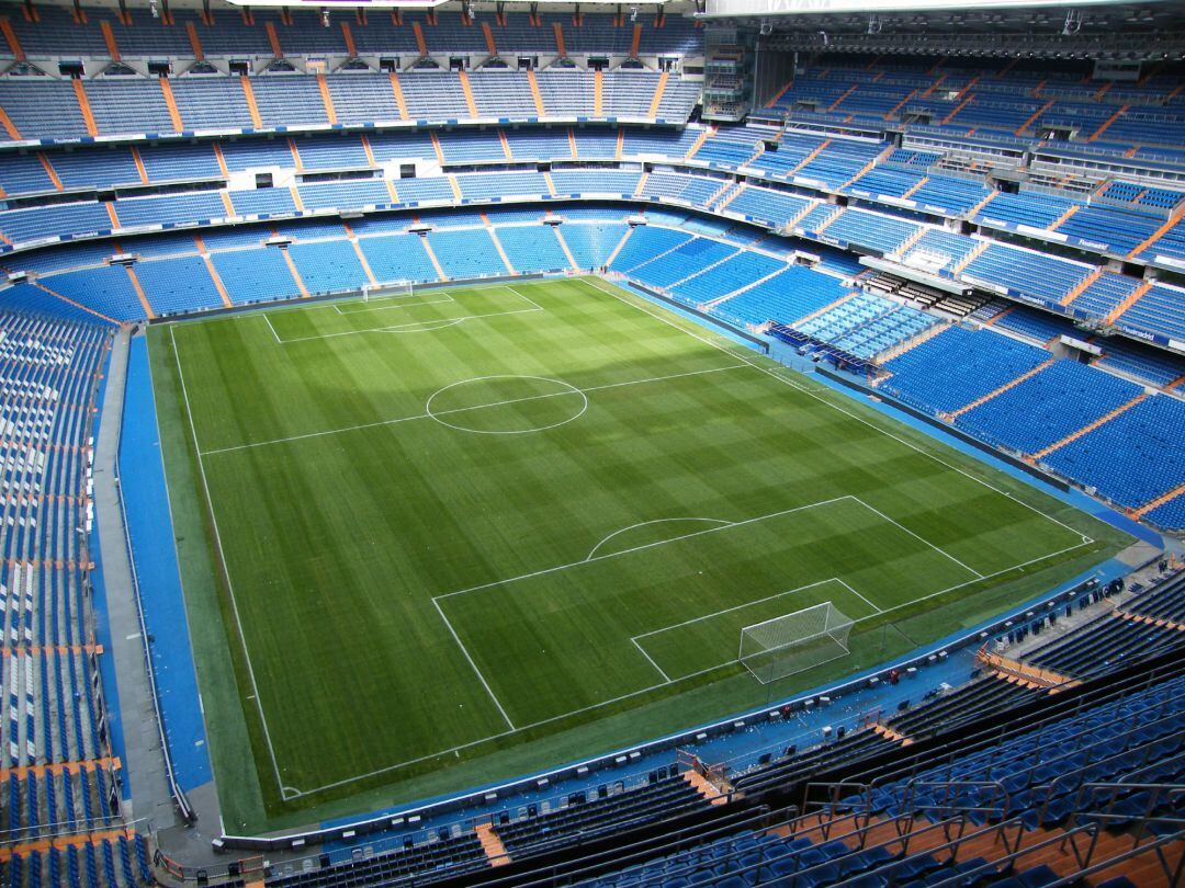 Vista panorámica del estadio Santiago Bernabéu