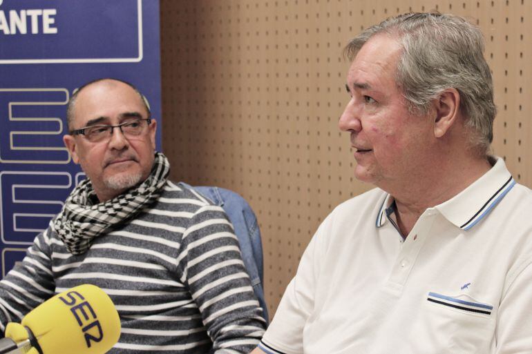 José María Morán Berruti y Daniel Krazter, miembros de la Asociación de Vecinos Laderas del Benacantil