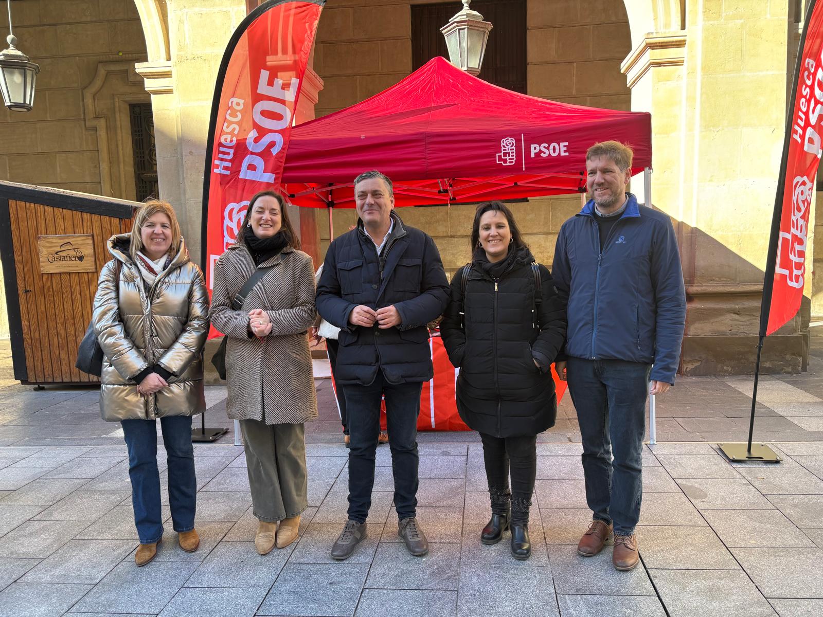 Miembros de la candidatura del PSOE a las Cortes de Aragón por la provincia de Huesca