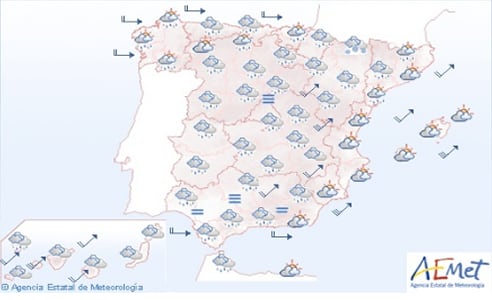 Pronóstico del tiempo para el domingo 4 de noviembre.