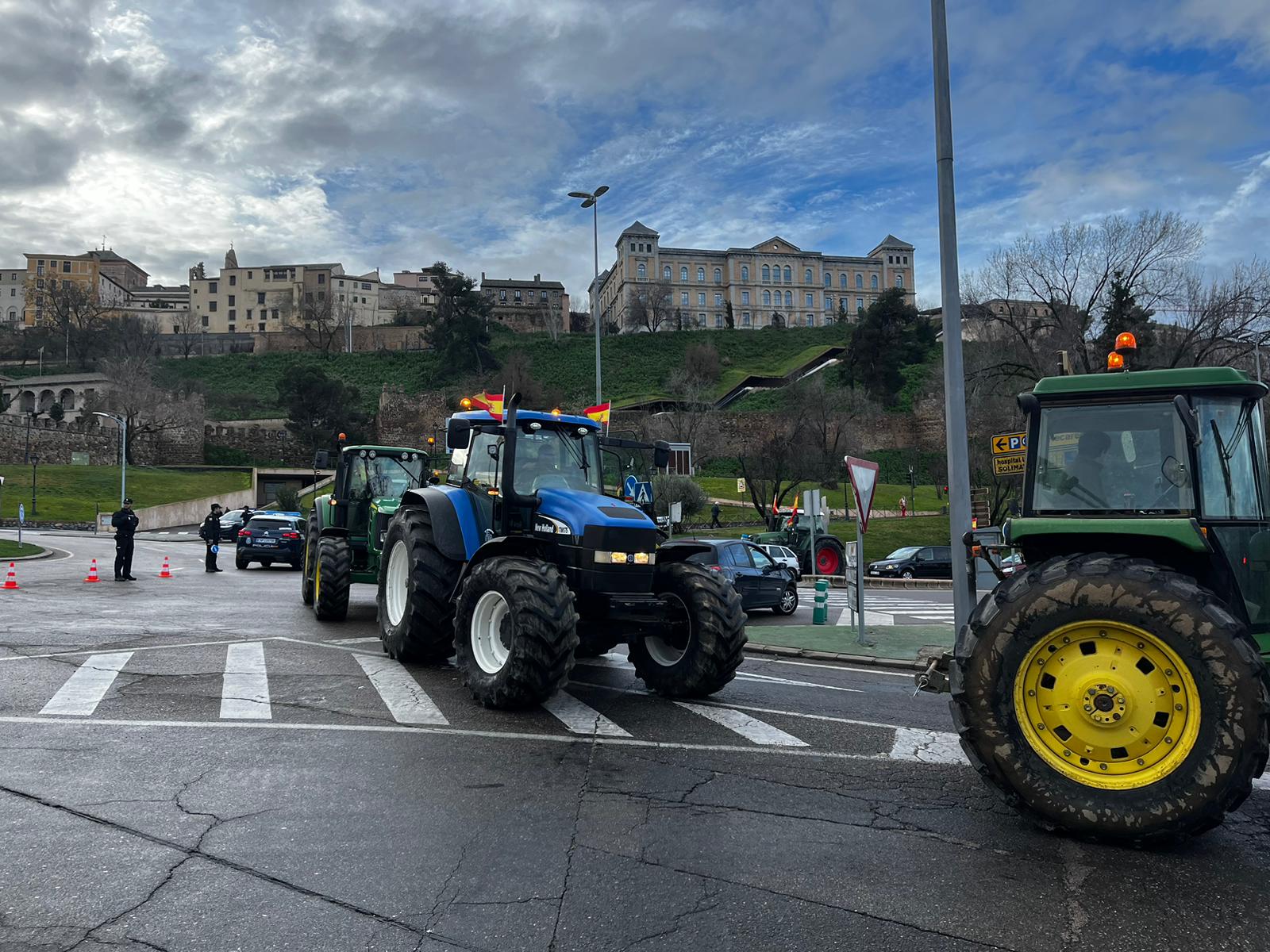 Imagen de archivo de la tractorada en la ciudad de Toledo, hace unas semanas