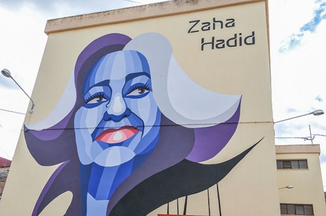 Mural homenaje a Zaha Hadid