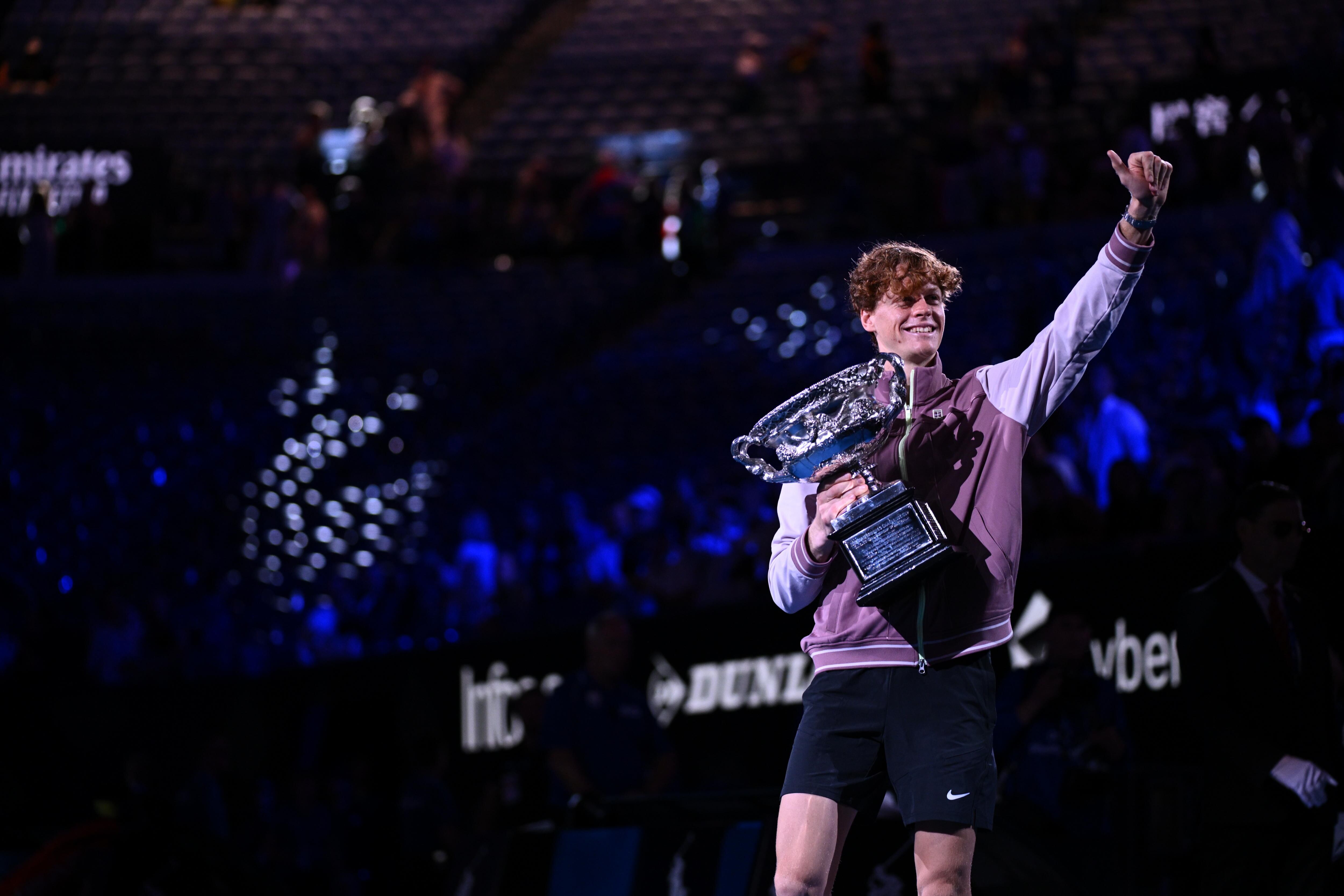 Jannik Sinner gana el Open de Australia 2024. (Tenis, Italia, Rusia) EFE/EPA/JOEL CARRETT AUSTRALIA AND NEW ZEALAND OUT. (Tenis, Italia, Rusia) EFE/EPA/JOEL CARRETT AUSTRALIA AND NEW ZEALAND OUT