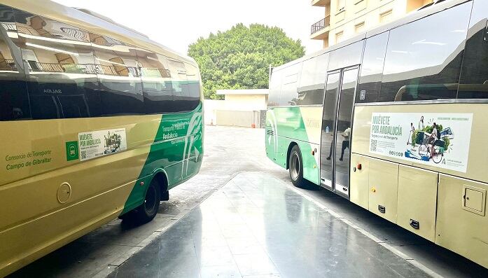 Autobuses en la estación de Algeciras