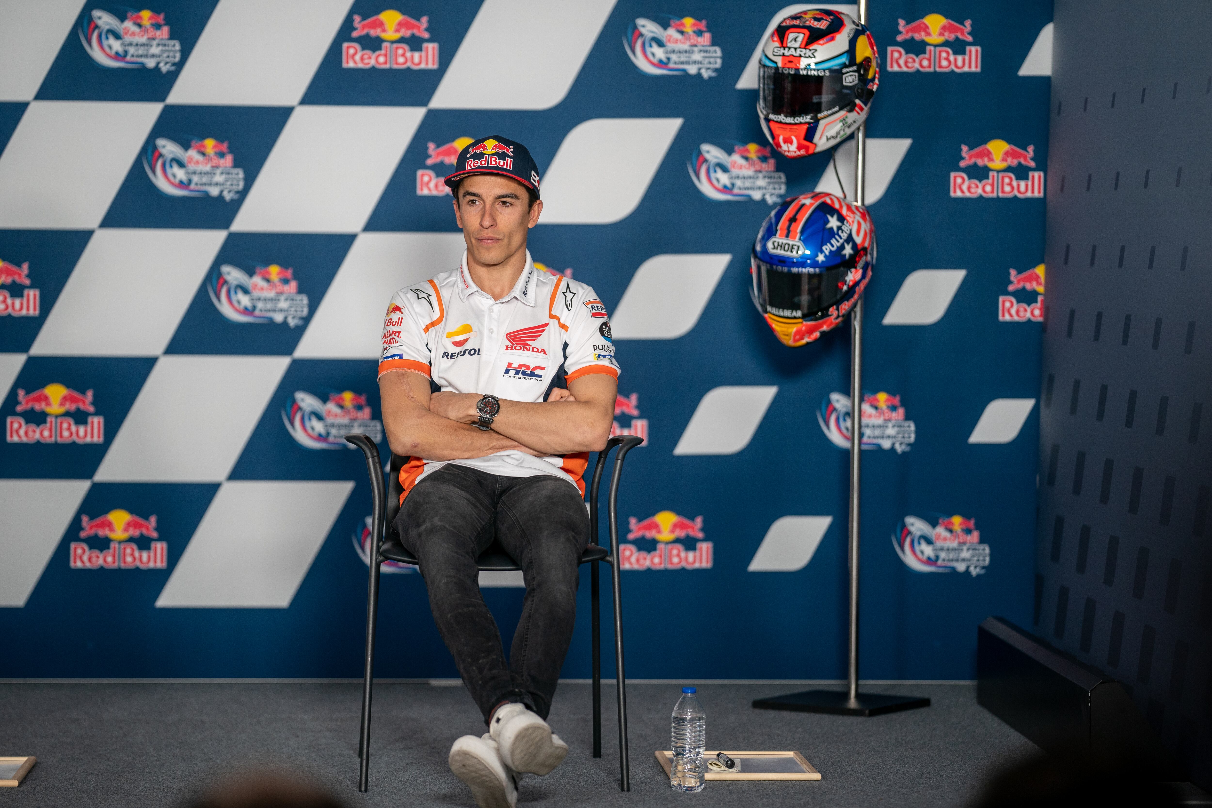 Marc Márquez, en la rueda de prensa del GP de Estados Unidos (Getty Images).