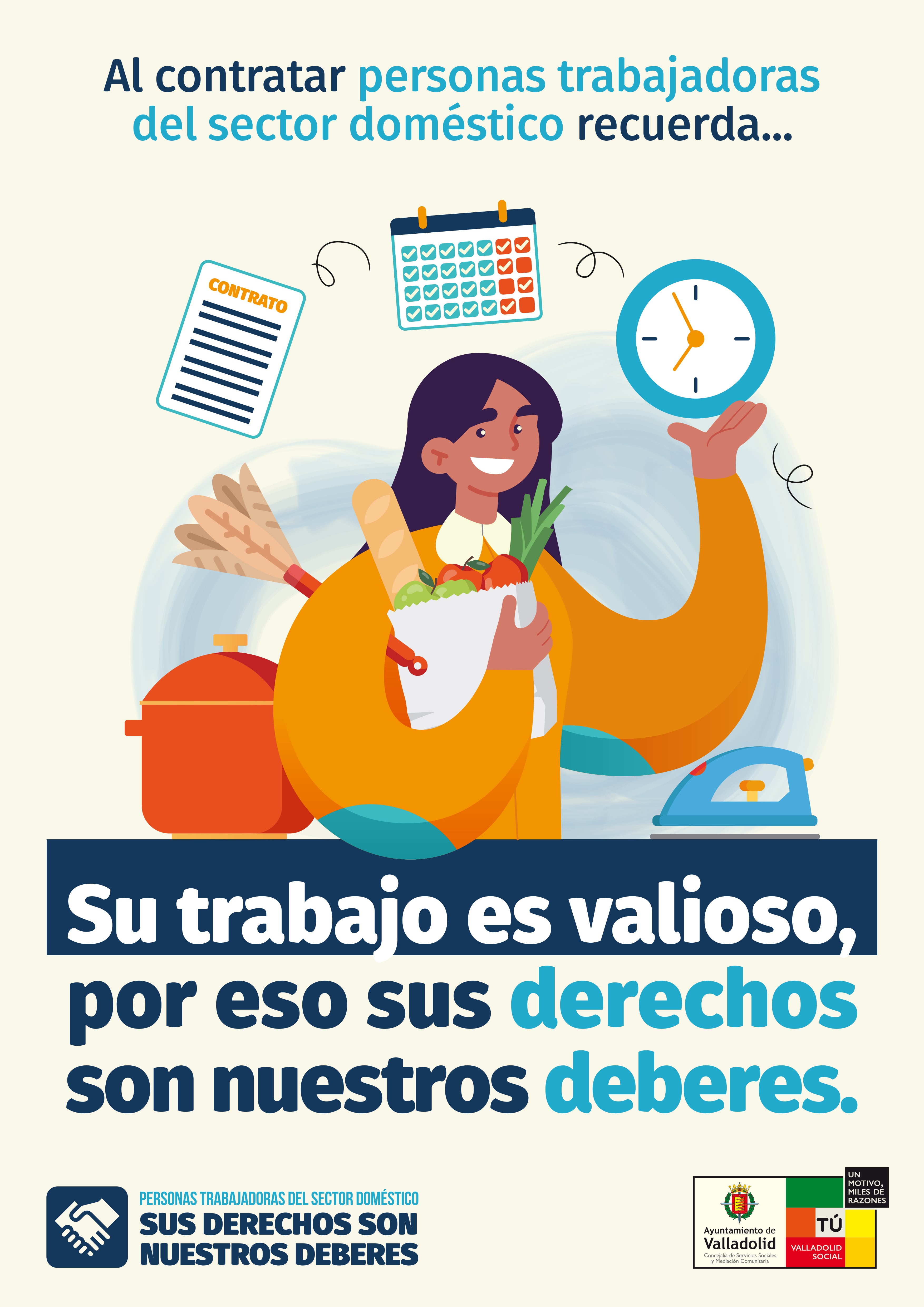 Cartel de la campaña por los derechos de las personas trabajadoras del hogar