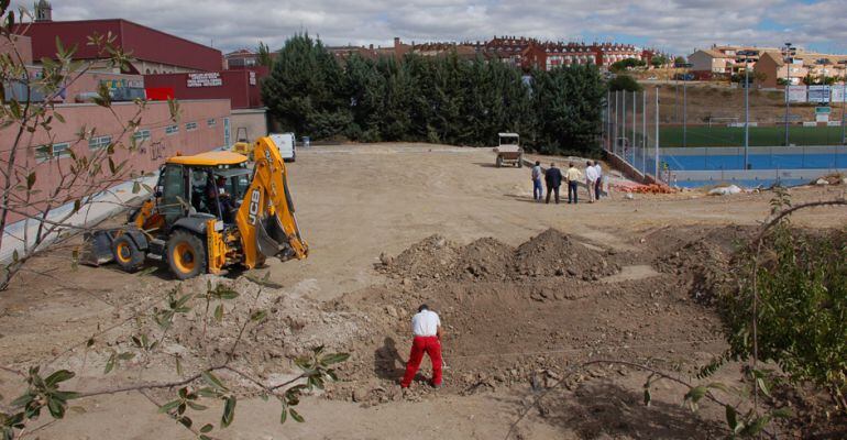 Obras de las pistas de voley playa en el Complejo Deportivo Lorenzo Rico