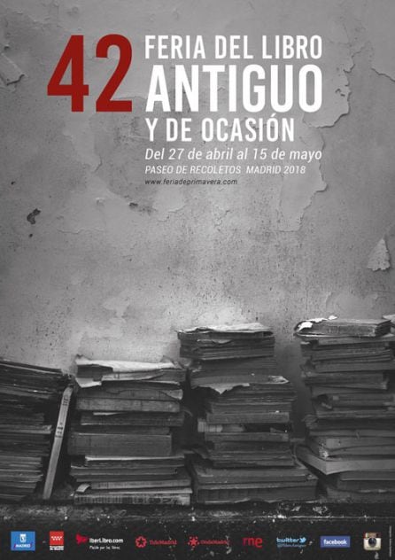 Cartel de la 42 edición de la Feria del libro antiguo y de ocasión