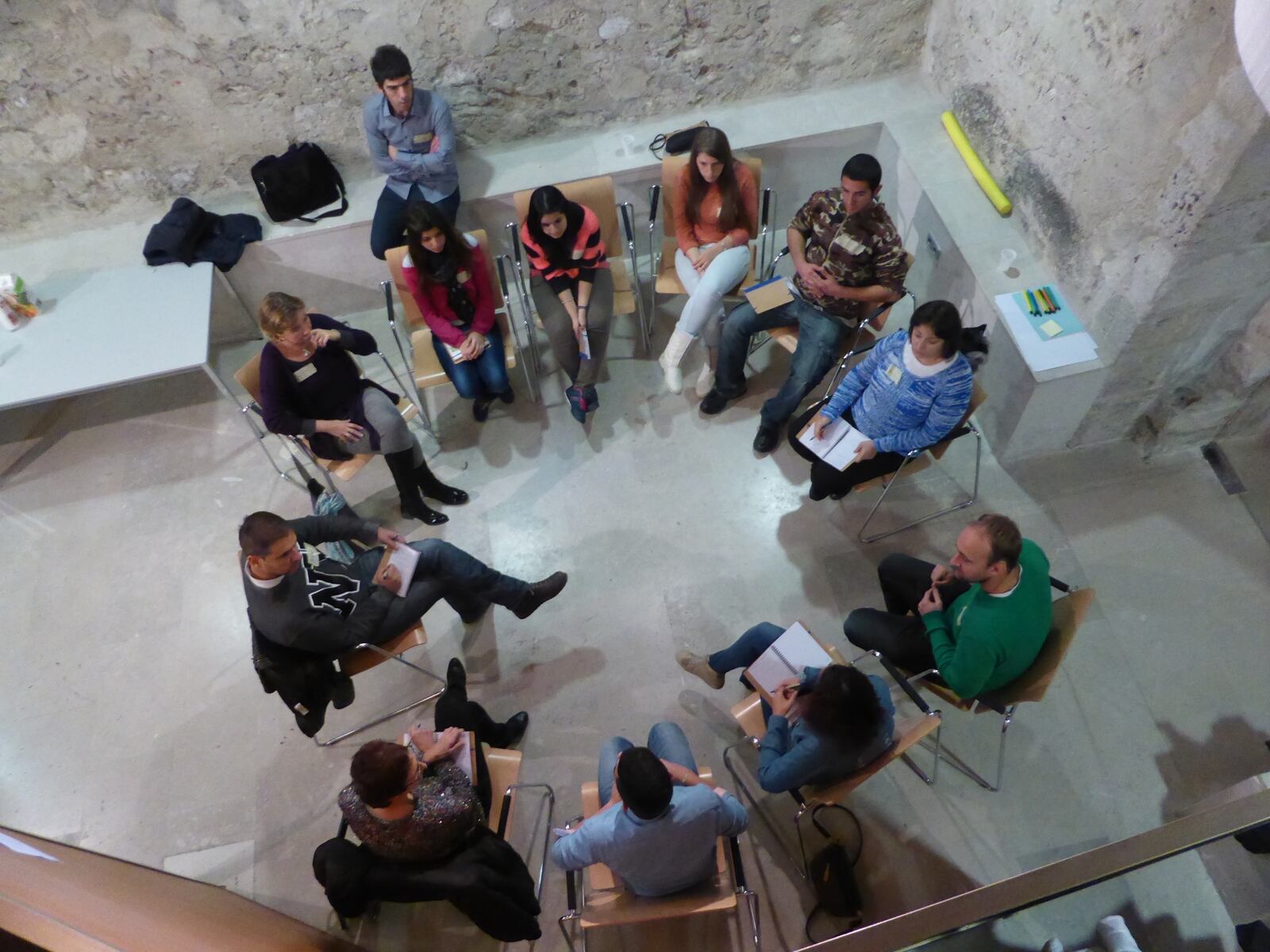 Imagen de archivo de un taller de emprendimiento para jóvenes desarrollado por Honorse hace unos años en Cuéllar