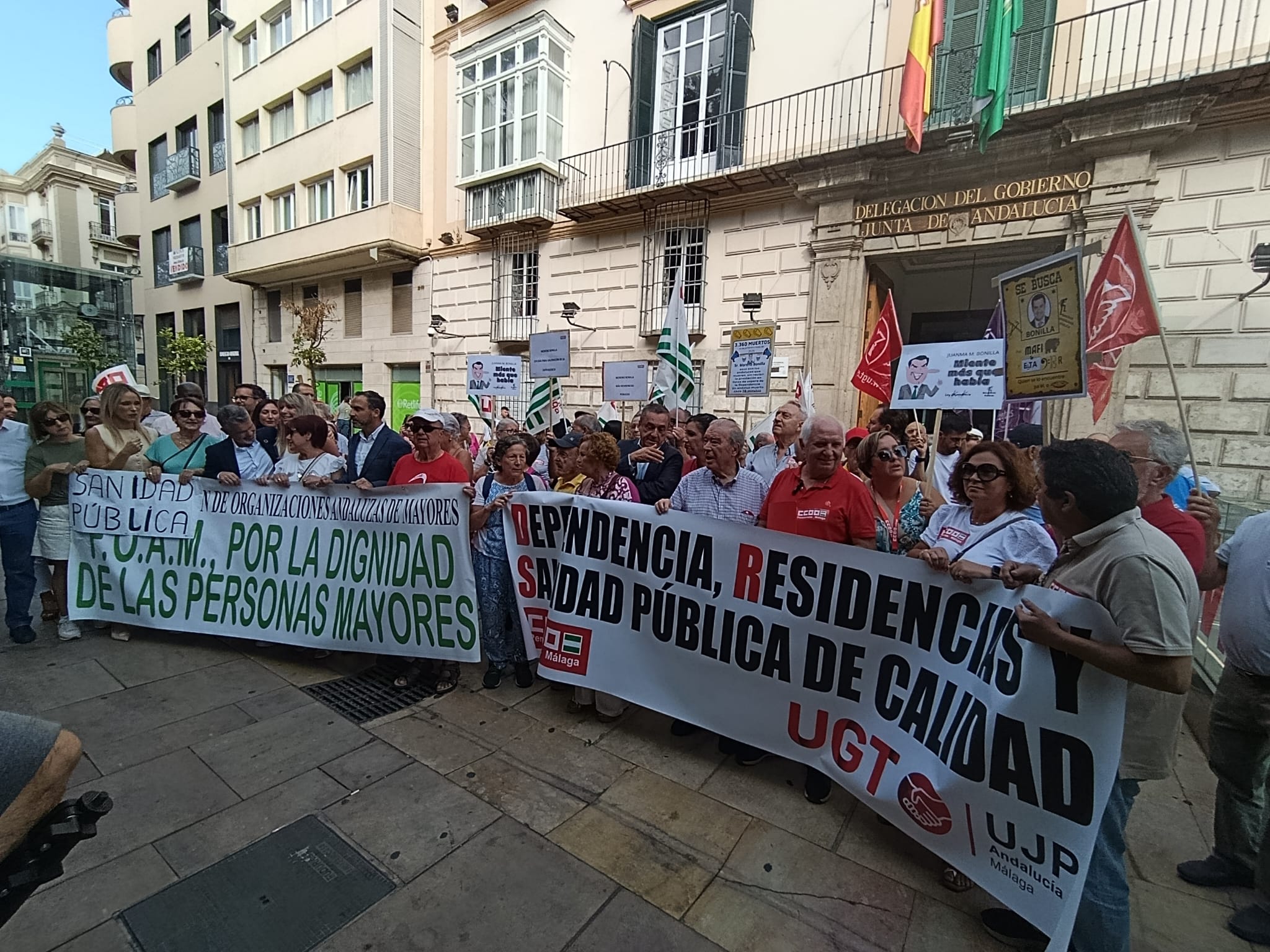 Momento de la protesta