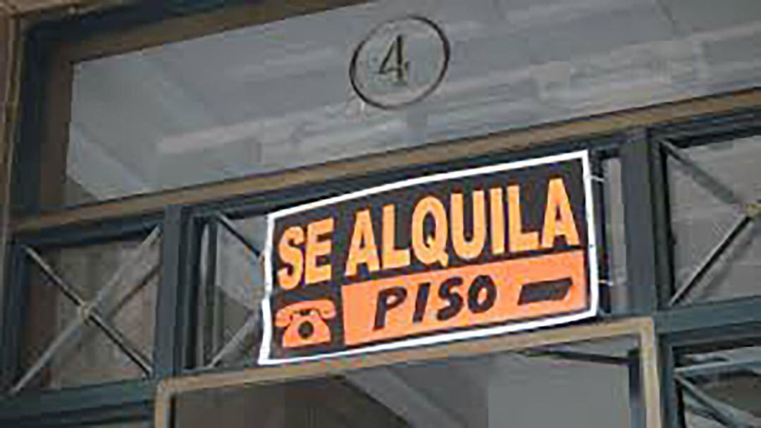 Cartel de "Se alquila"