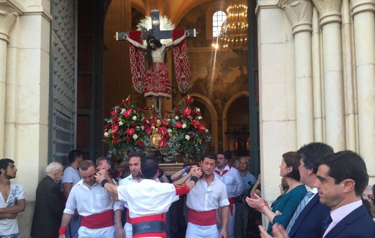 El Cristo del Sahúco entrando en la Catedral