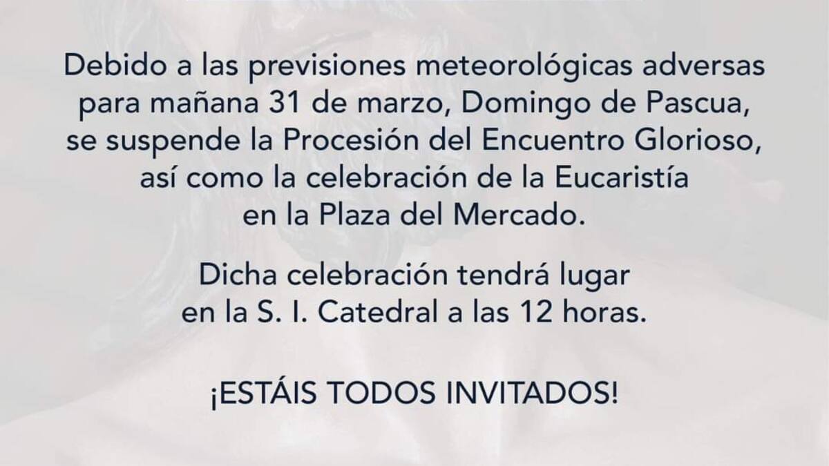 Suspendida la procesión del Encuentro Glorioso en Barbastro y Monzón