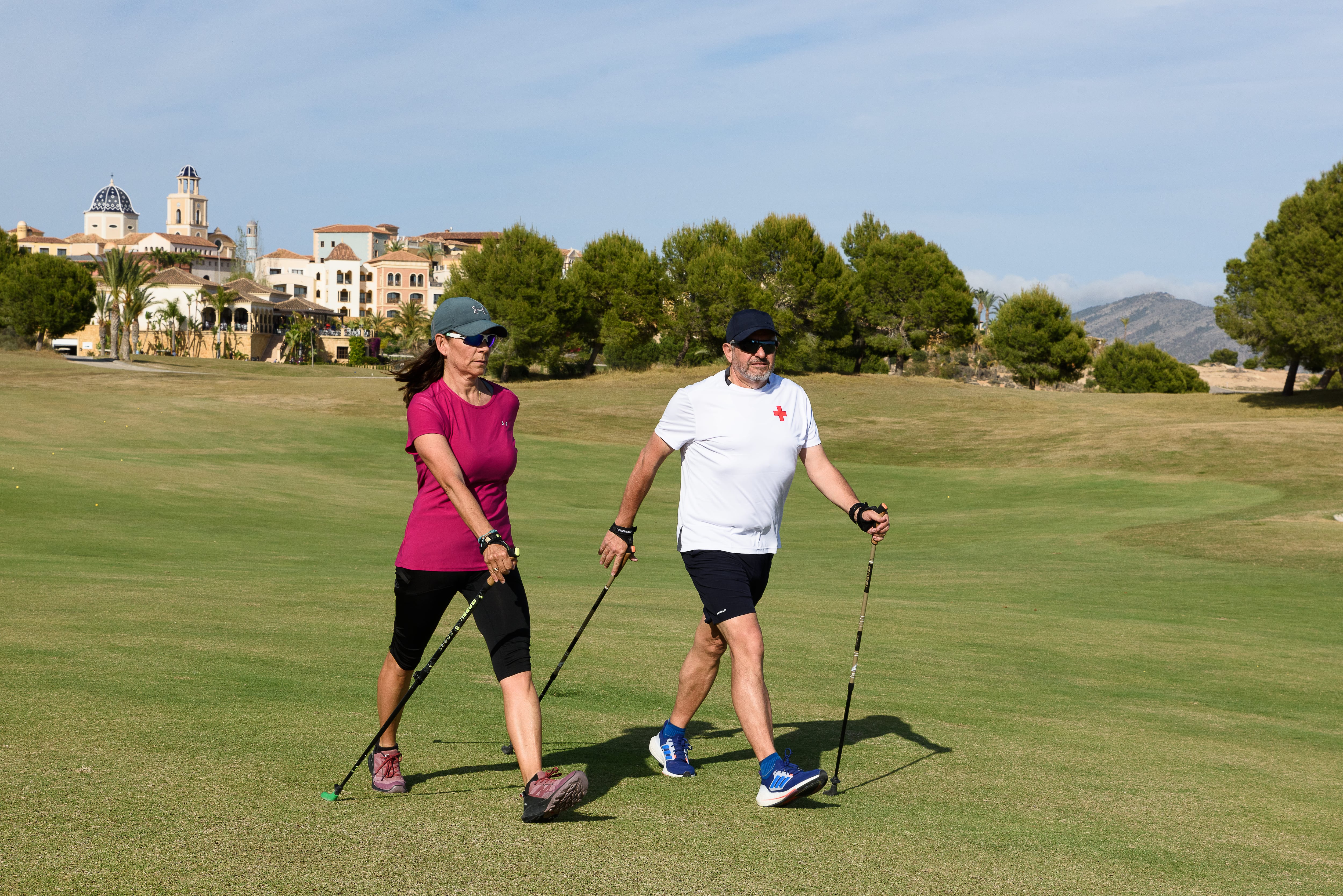 Marcha nórdica en el campo de golf del Meliá Villaitana (Benidorm)