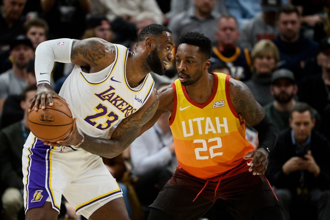 LeBron James, durante el partido con los Utah Jazz.