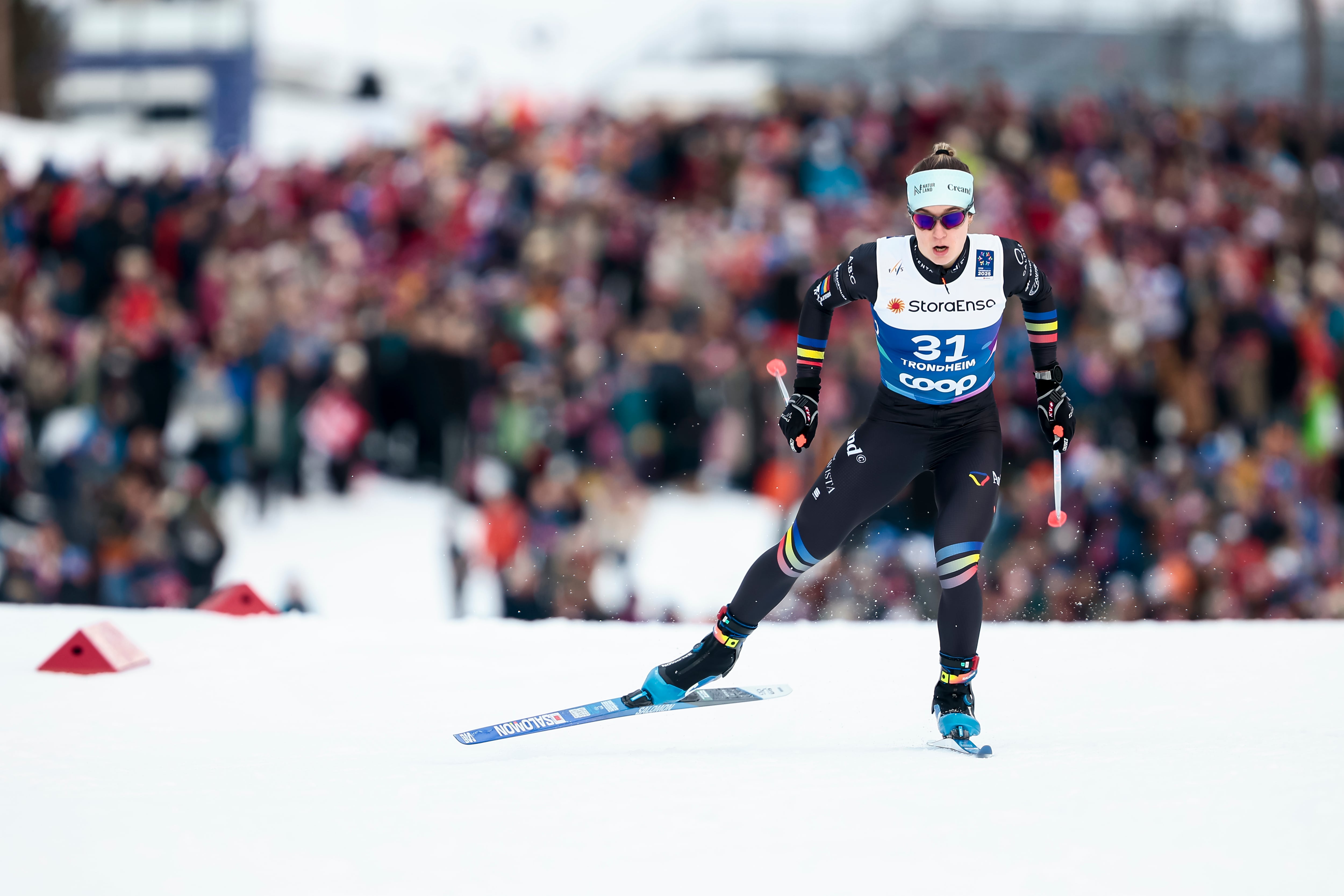 Gina del Rio, durant l&#039;esprint als Mundials de Trondheim (Noruega)