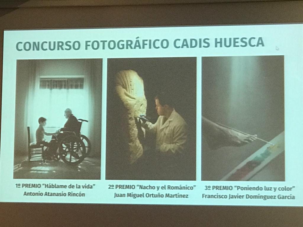 Imagen con las tres fotografías premiadas en el XXV Concurso fotográfico CADIS Huesca