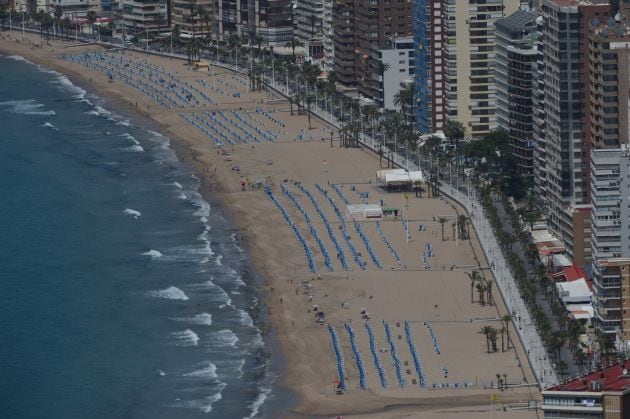 Vista aérea de la playa de Levante